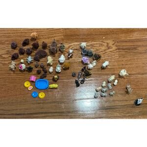 Puppy in my pocket huge lot cats and bunnies plus accessories some vintage